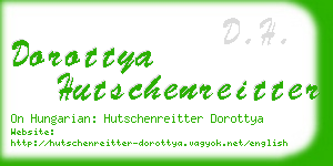 dorottya hutschenreitter business card